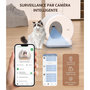 Voir la diapositive 2 : Litière Chat Autonettoyante avec Caméra, 10 Capteurs, Contrôle APP et Système Anti-Odeurs, Entrée Basse, Bac Électrique Automatique