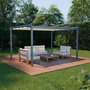 Voir la diapositive 2 : SWEEEK Pergola aluminium - Isla 3x4m - Tonnelle idéale pour votre terrasse, toit rétractable, toile coulissante, structure aluminium
