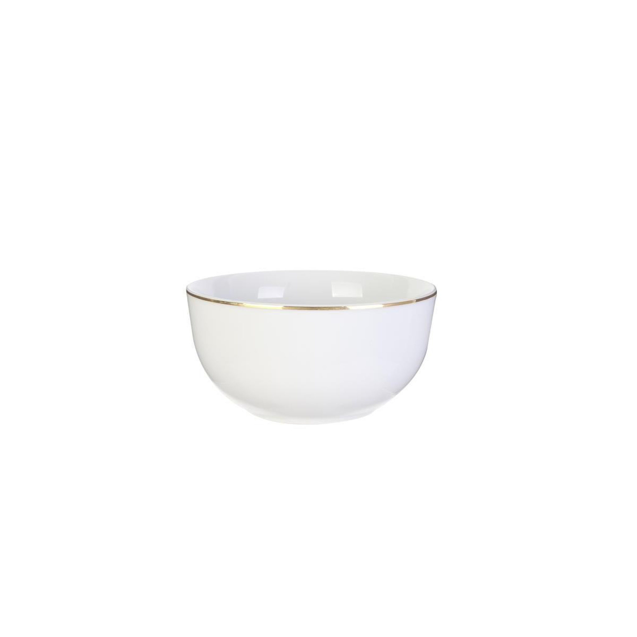 Voir la diapositive 2 : The Home Deco Factory Lot de 6 bols déco  liseré doré  14cm blanc