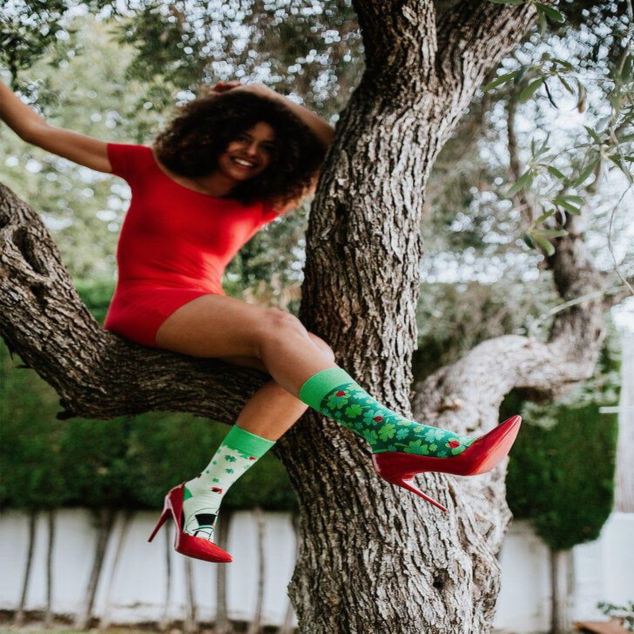 Voir la diapositive 6 : DEDOLES Chaussettes coccinelles et trèfles à 4 feuilles