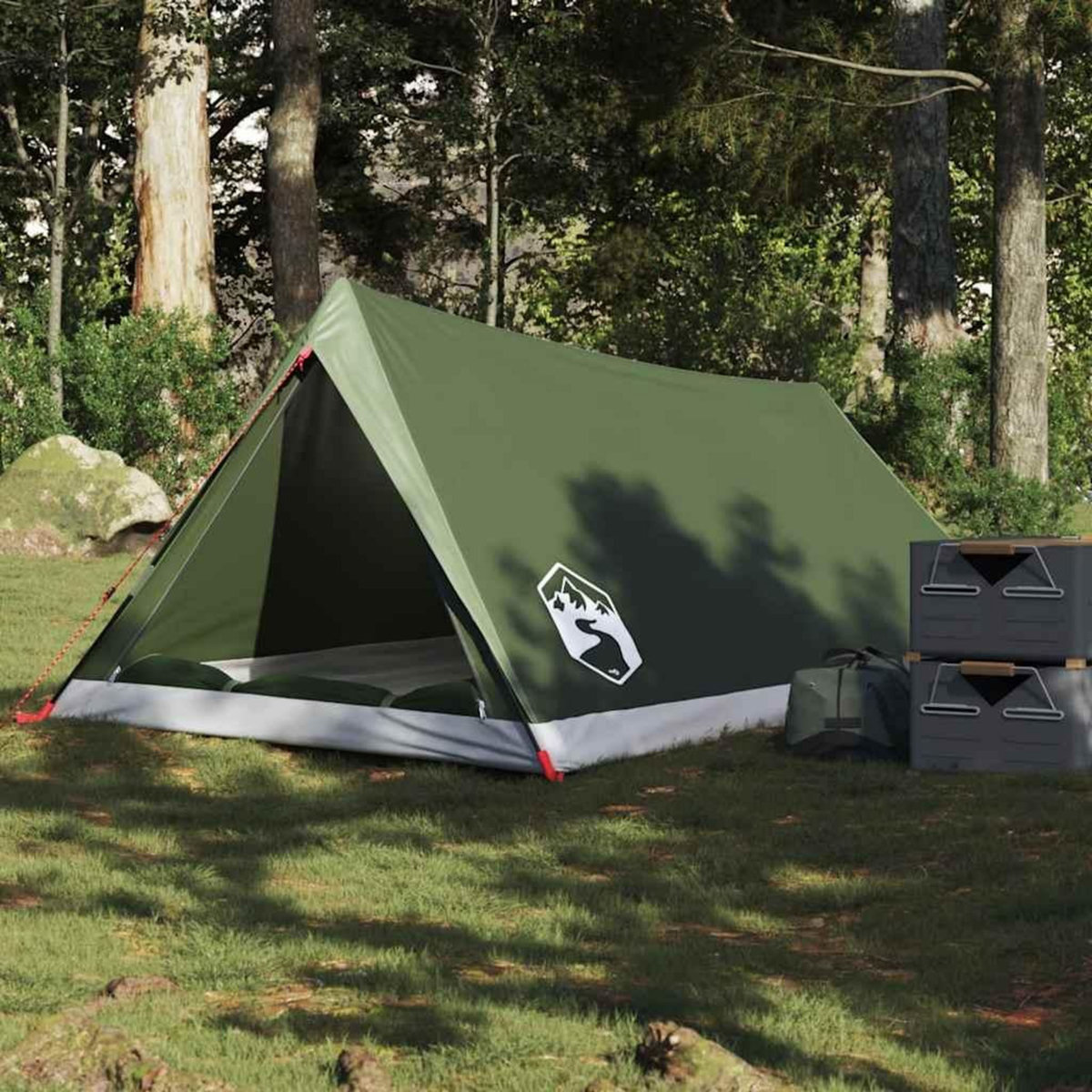 VIDAXL Tente de camping 2 personnes vert olive impermeable
