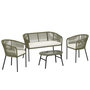 Voir la diapositive 1 : OUTSUNNY Salon de jardin design lignes arrondies 4 places 4 pièces