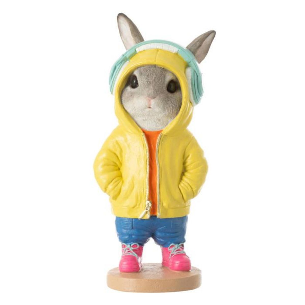 Paris Prix Statuette Lapin Déco  Fashion  29cm Multicolore