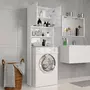 VIDAXL Meuble de machine a laver Blanc brillant 64x25,5x190 cm