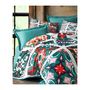 Voir la diapositive 3 : GENERIQUE Parure de lit - 1 housse de couette 220 x 240 cm + 2 taies d'oreiller 60 x 60 cm - 100 % polyester microsatin - Vert