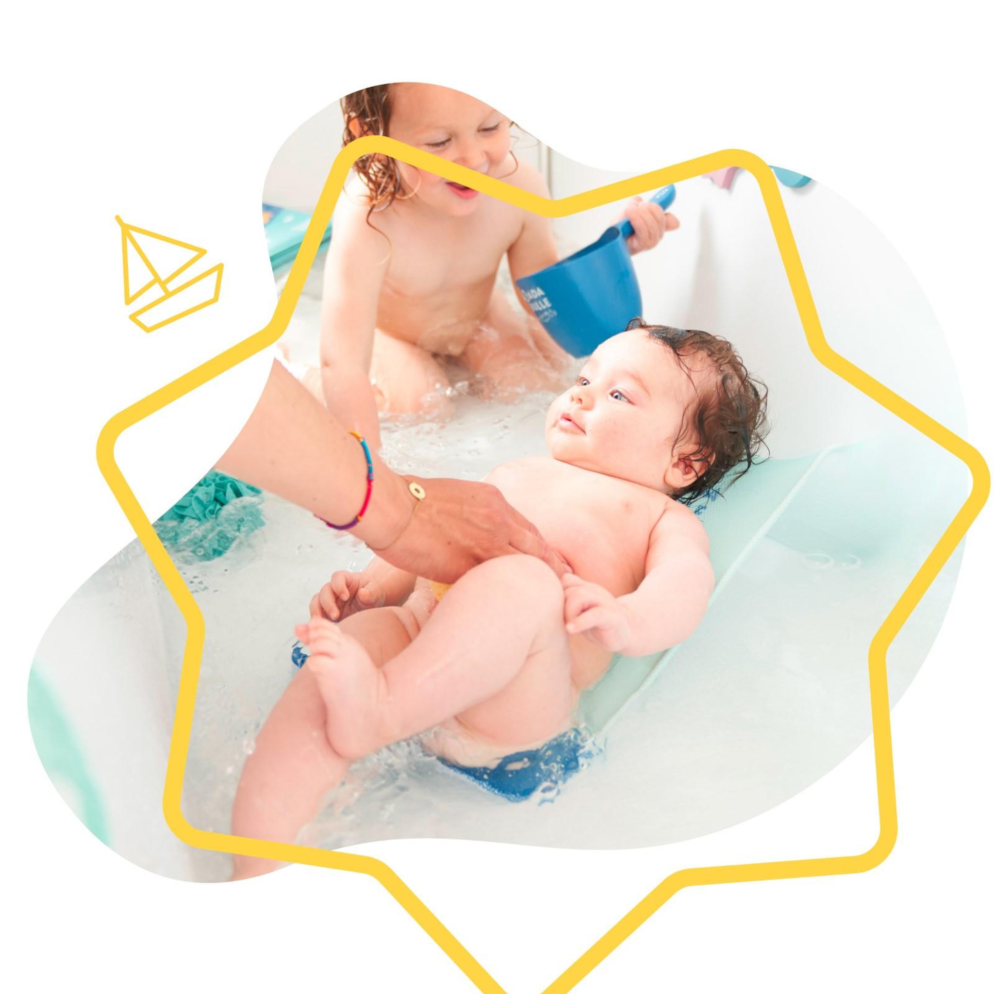 Voir la diapositive 2 : BADABULLE Hamac de bain Bébé Badabulle - Ergonomique - Tissu respirant - Dès la Naissance
