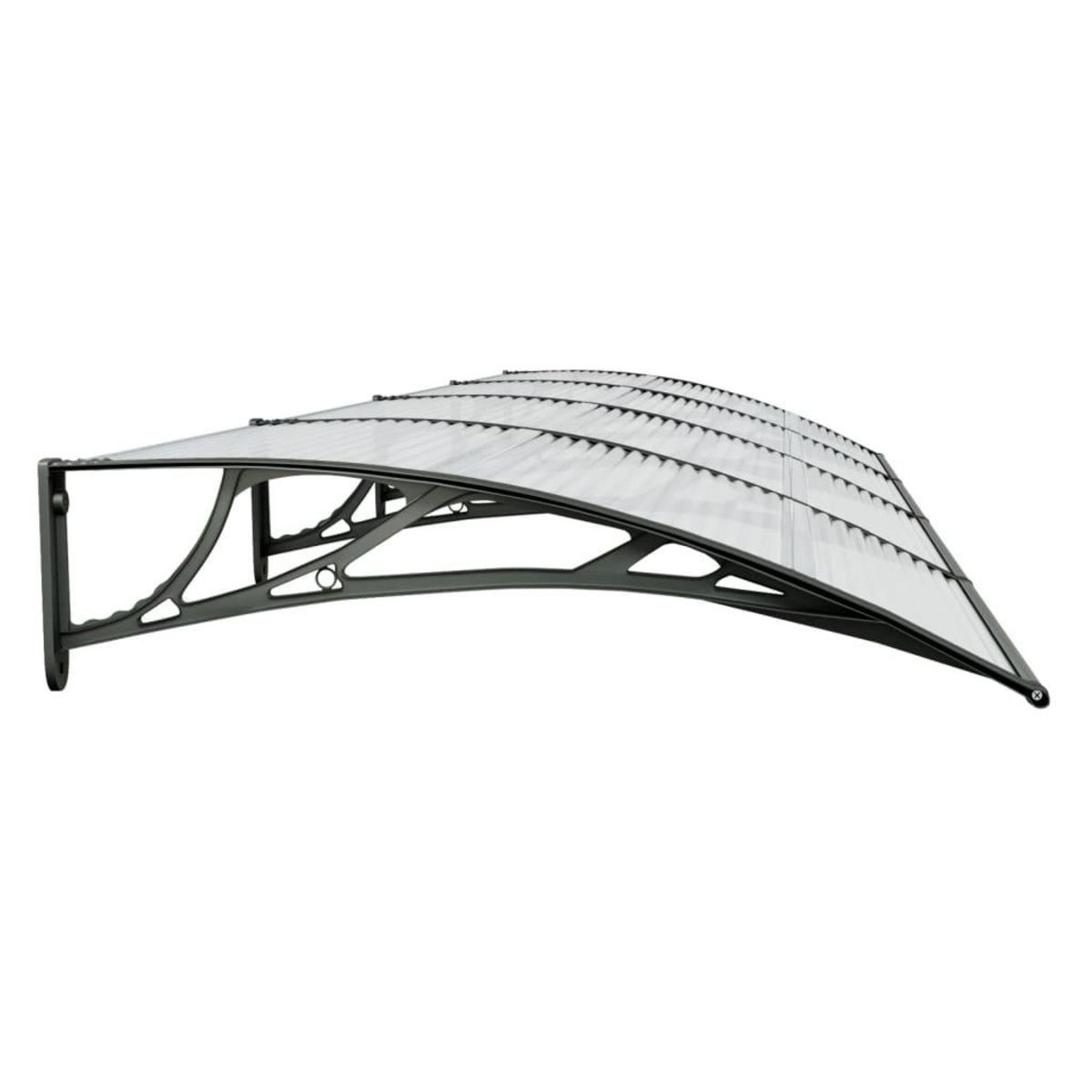 VIDAXL Auvent de porte Noir 400x100 cm Polycarbonate