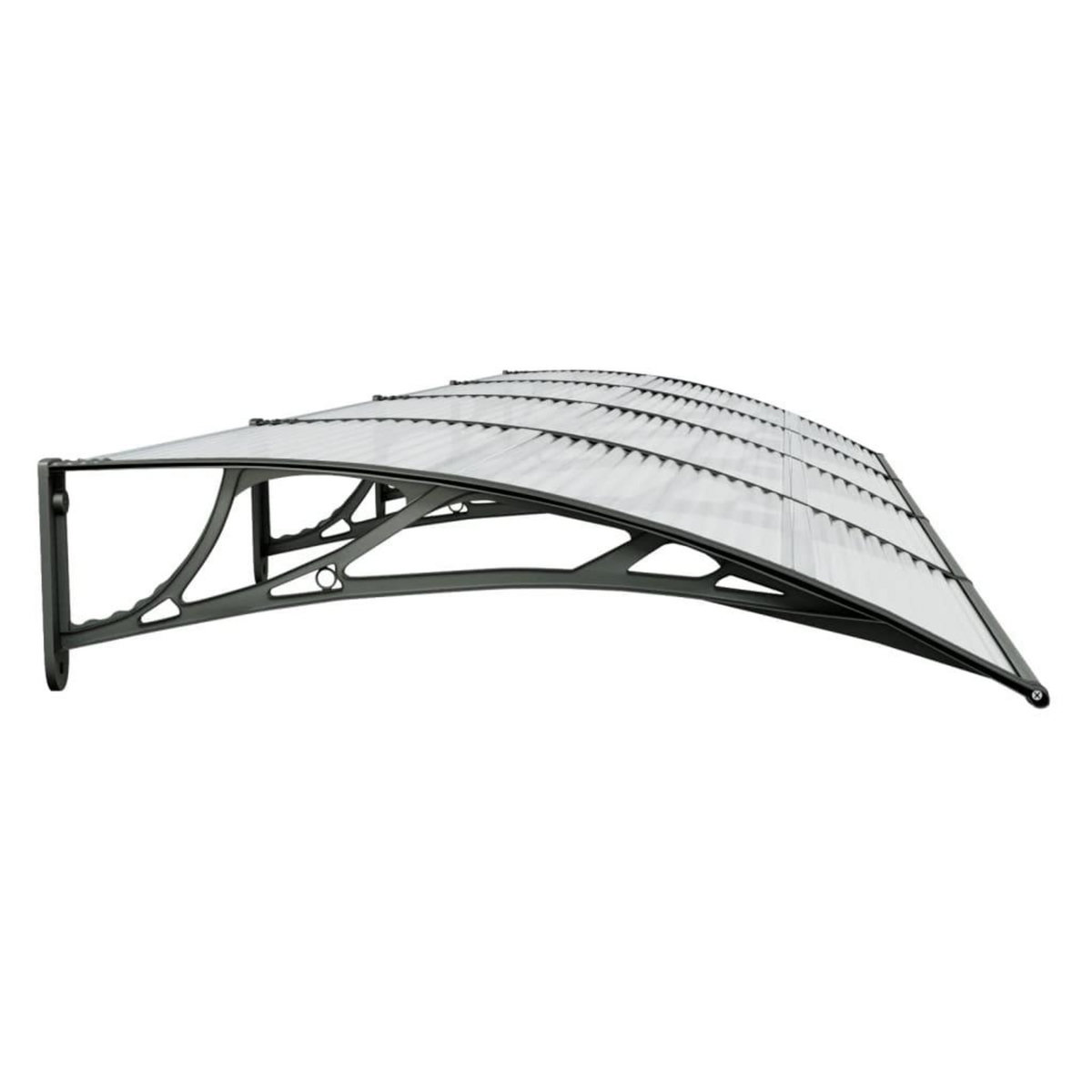 VIDAXL Auvent de porte Noir 400x100 cm Polycarbonate