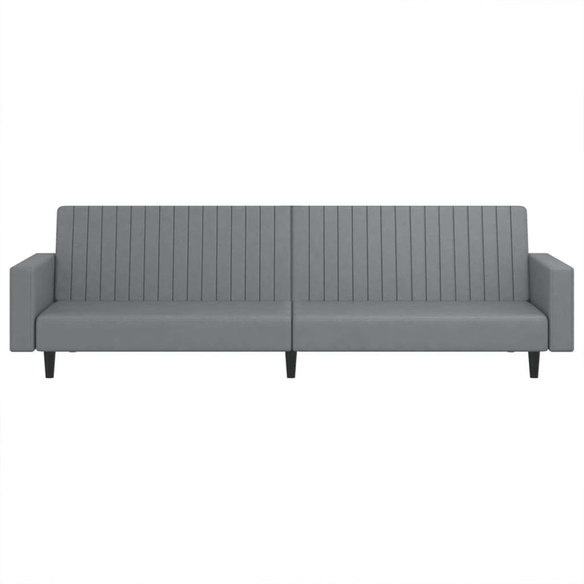 Voir la diapositive 5 : VIDAXL Canape-lit 2 places gris similicuir