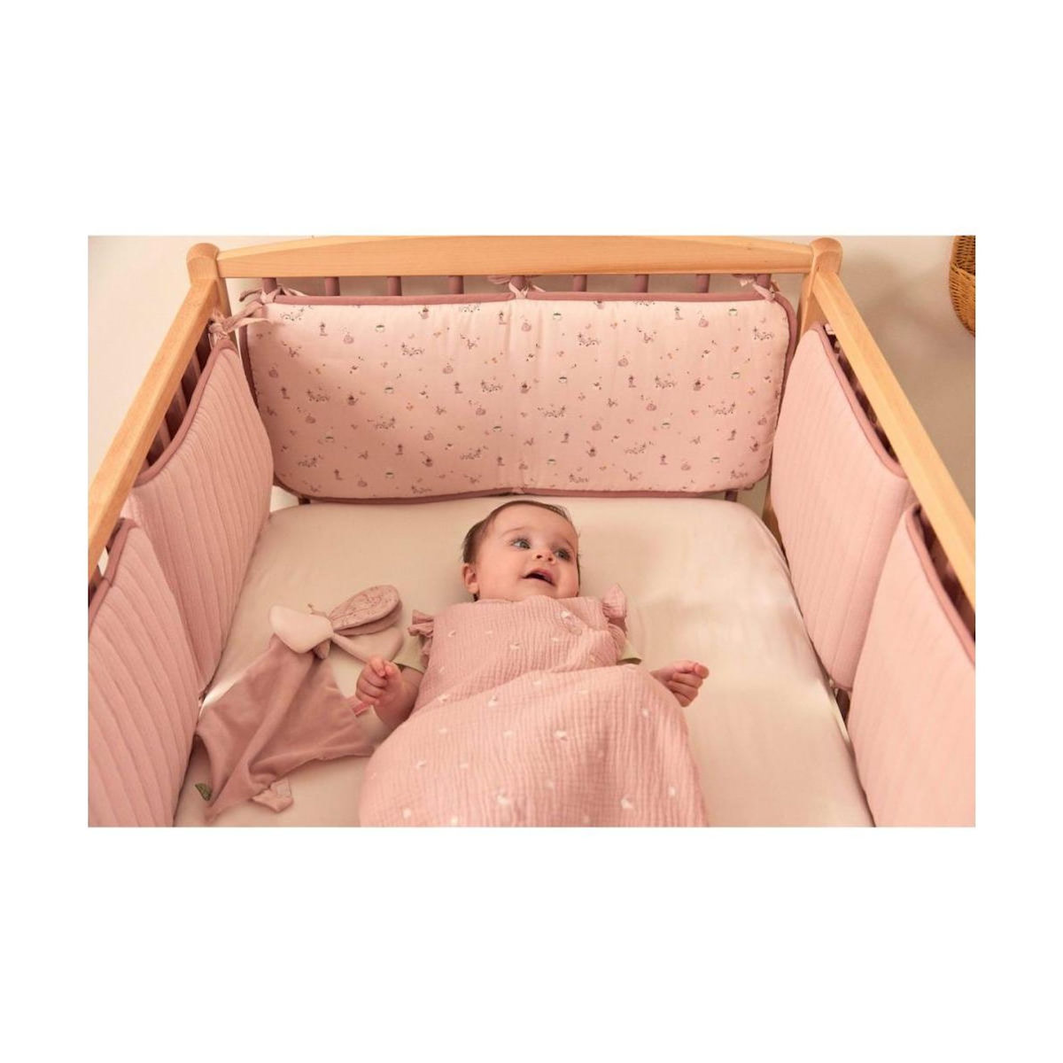 COMBELLE Doudou Papillon voile rose clair