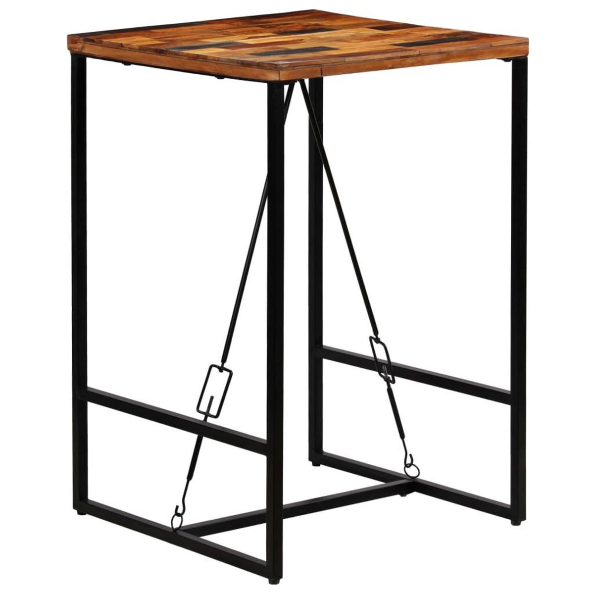 VIDAXL Table de bar Bois de recuperation massif 70x70x106 cm