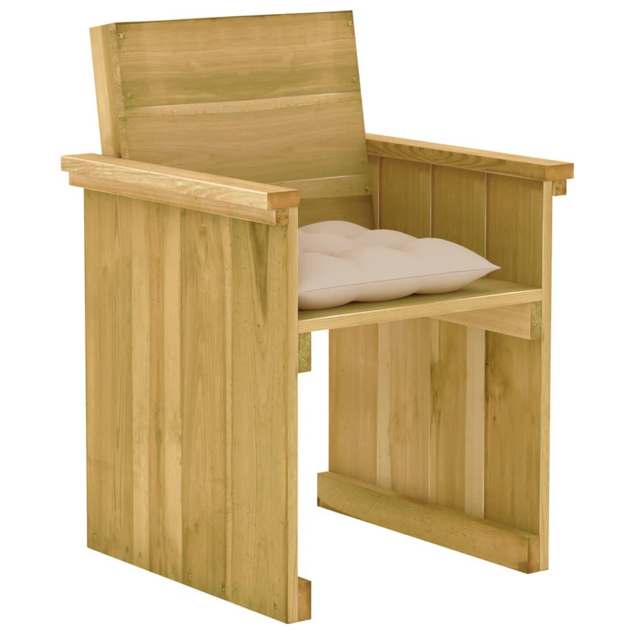 Voir la diapositive 4 : VIDAXL Ensemble a manger de jardin 7 pcs avec coussins pin impregne
