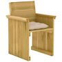 Voir la diapositive 4 : VIDAXL Ensemble a manger de jardin 7 pcs avec coussins pin impregne
