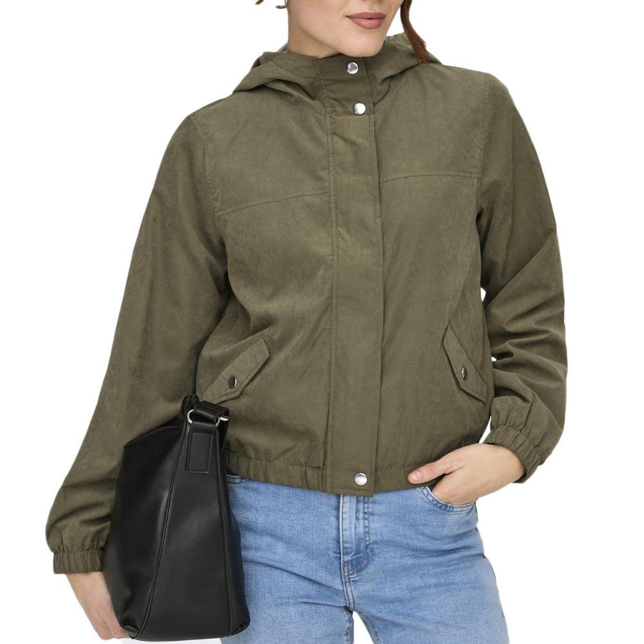 JACQUELINE DE YONG Blouson Kaki Femme JDY Hazen Shine. Coloris disponibles : Vert