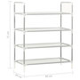Voir la diapositive 6 : VIDAXL Etagere a chaussures 4 etageres Metal et tissu intisse Argente