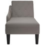 Voir la diapositive 4 : VIDAXL Fauteuil long avec coussin et accoudoir droit taupe tissu