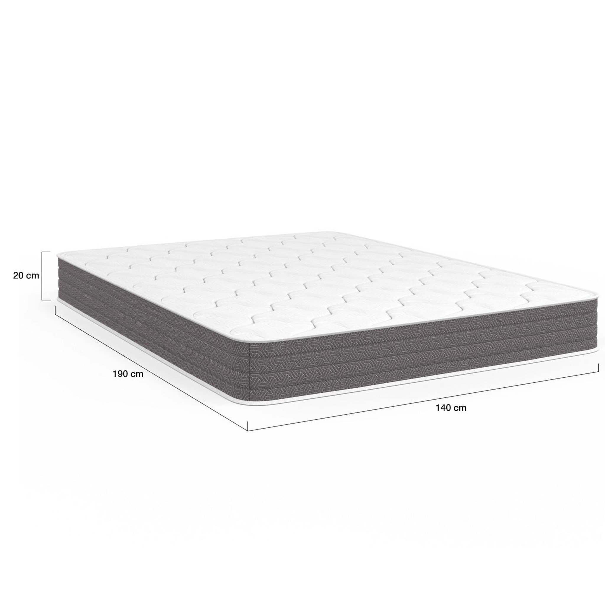 Voir la diapositive 6 : ID MARKET Matelas 140 x 190 cm hybride à ressort et à mémoire de forme lyana épaisseur 20 cm