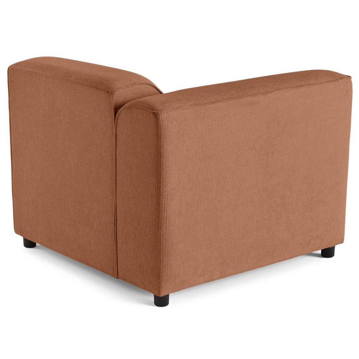 LISA DESIGN Suaro - module d'assise d'angle gauche en tissu texturé