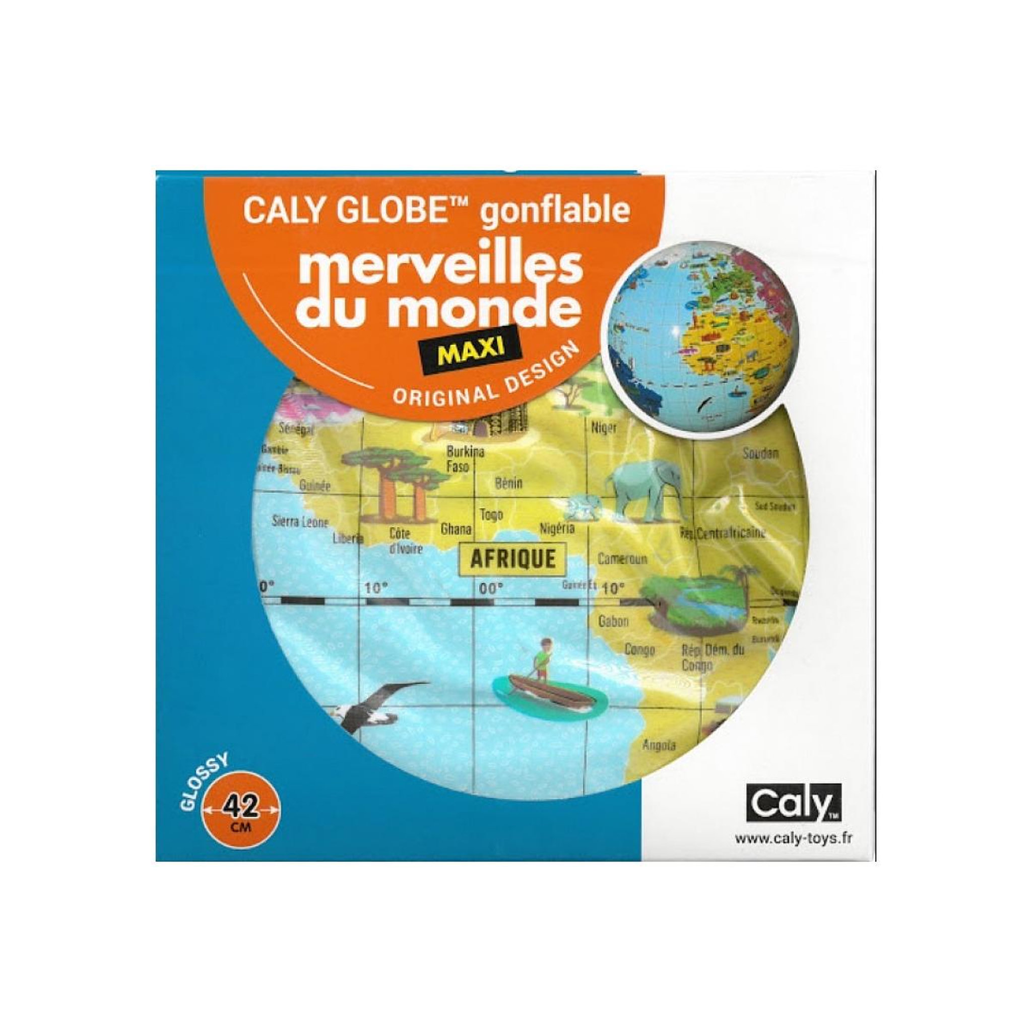 BASS & BASS Ballon gonflable Merveilles du monde 42cm