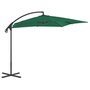Voir la diapositive 1 : VIDAXL Parasol de jardin en porte-a-faux avec mat en acier vert