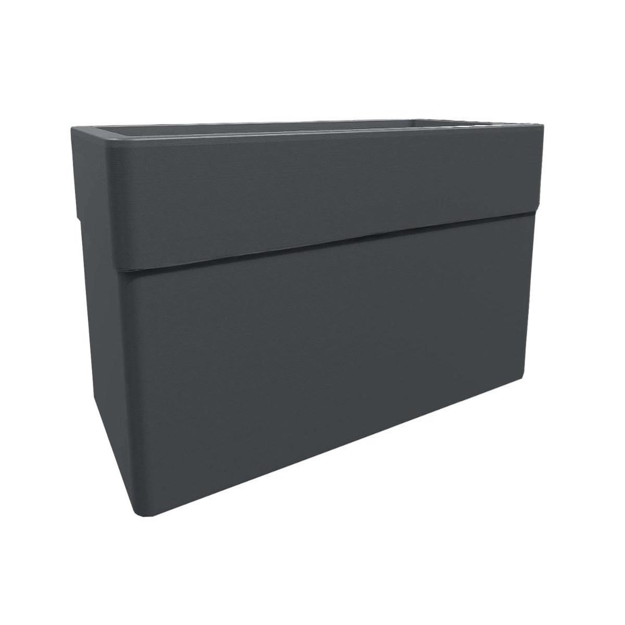 Eda Jardinière rectangulaire carel gris anthracite 78 x 39 x 39 cm - 63 l - eda