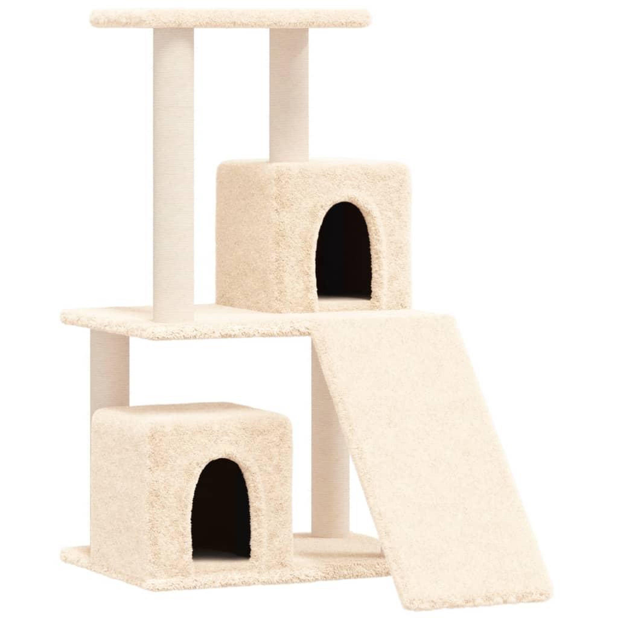 Voir la diapositive 2 : VIDAXL Arbre a chat avec griffoirs en sisal Creme 82 cm