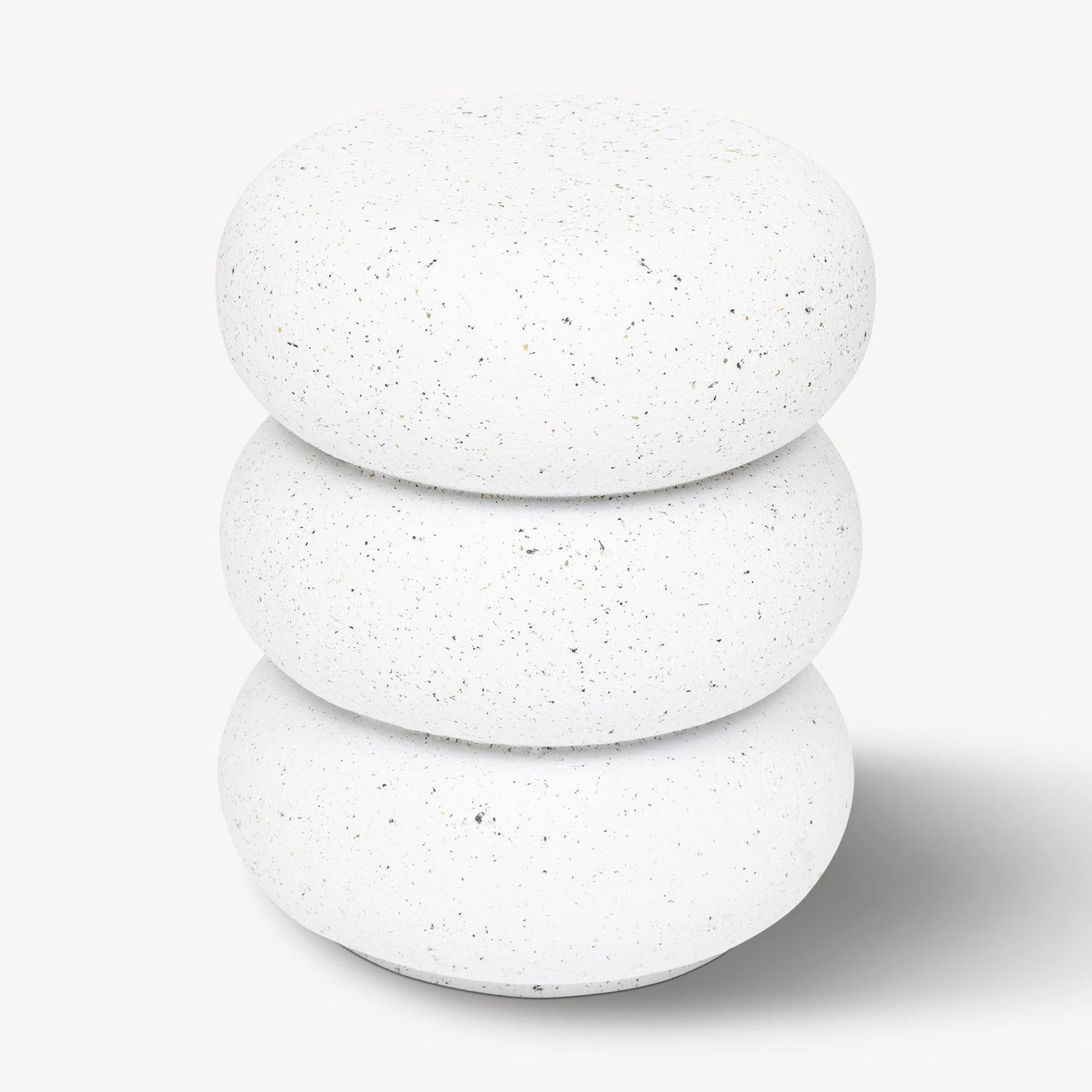 Voir la diapositive 5 : ATMOSPHERA Table d'appoint ronde stoneto - blanc
