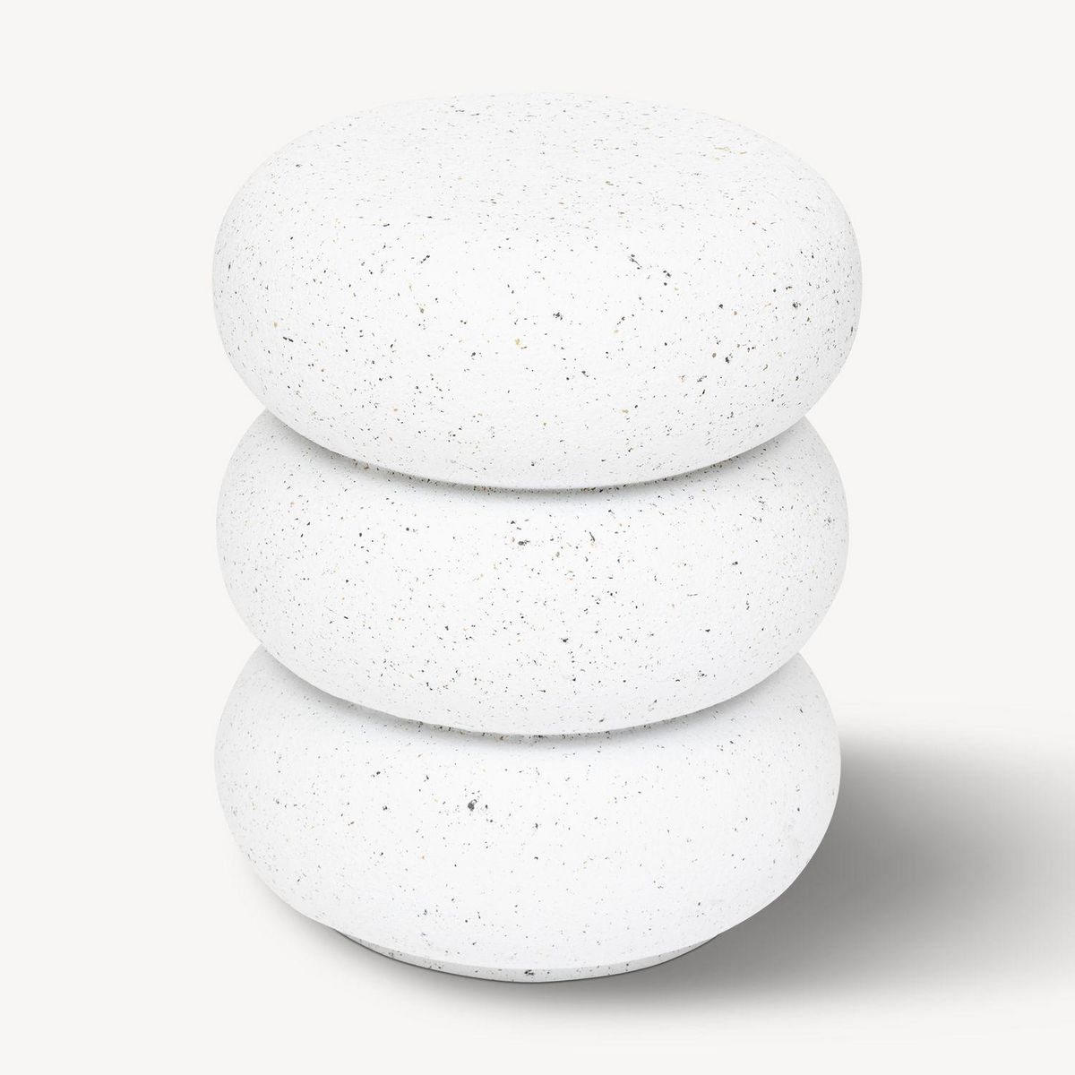 ATMOSPHERA Table d'appoint ronde STONETO - Blanc