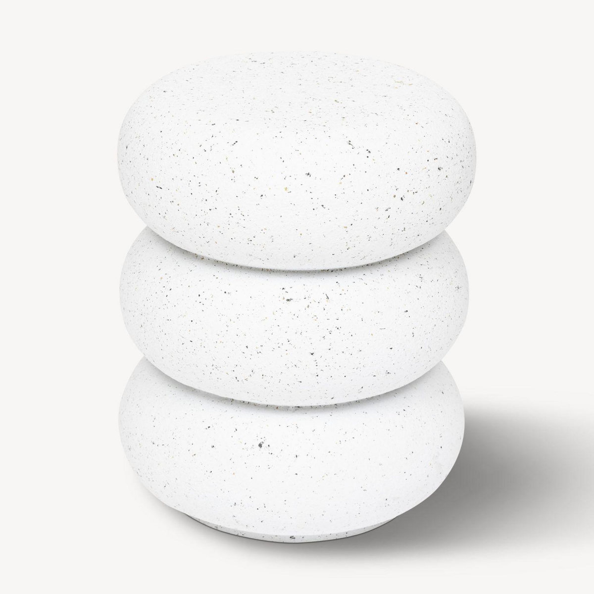 ATMOSPHERA Table d'appoint ronde STONETO - Blanc