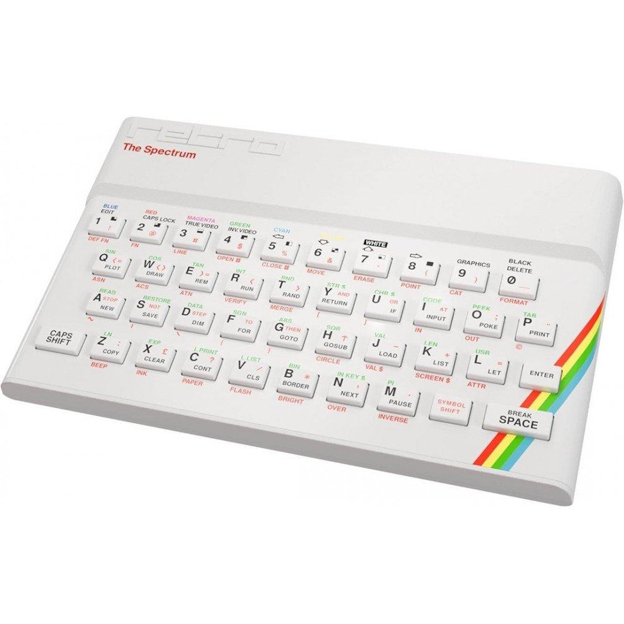 Voir la diapositive 2 : Retro Games Console rétro the spectrum - white edition (blanc)