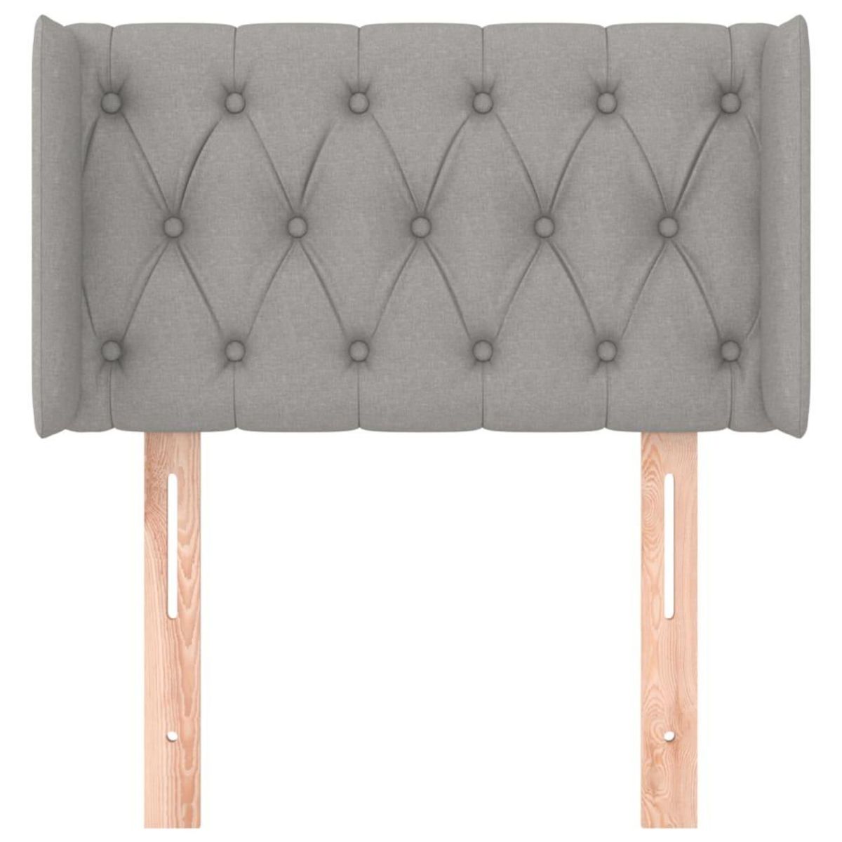 VIDAXL Tete de lit avec oreilles Gris clair 83x16x78/88 cm Tissu