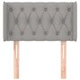 Voir la diapositive 3 : VIDAXL Tete de lit avec oreilles Gris clair 83x16x78/88 cm Tissu