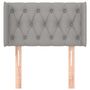 Voir la diapositive 3 : VIDAXL Tete de lit avec oreilles Gris clair 83x16x78/88 cm Tissu