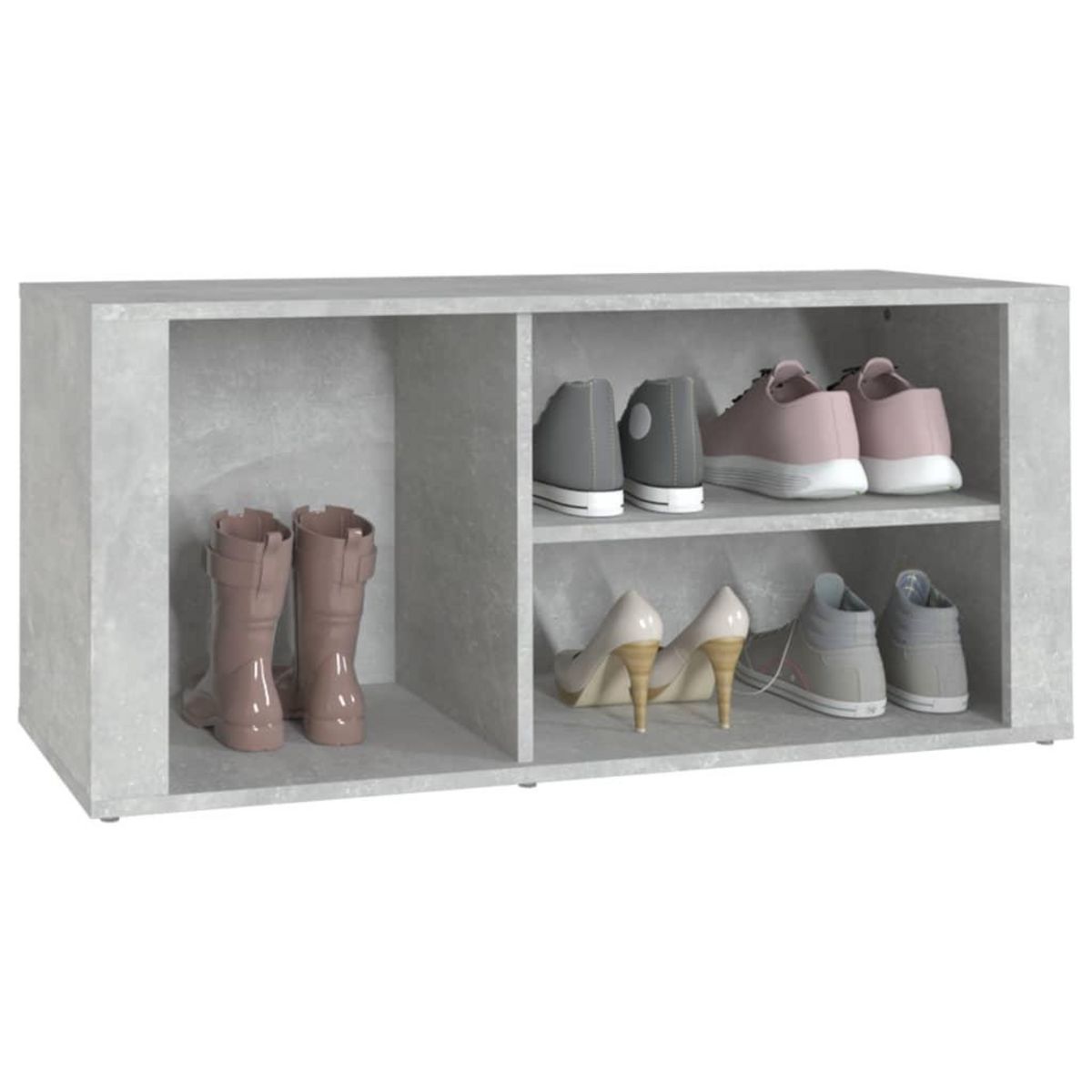 VIDAXL Armoire a chaussures Gris beton 100x35x45 cm Bois d'ingenierie