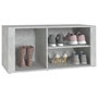 Voir la diapositive 4 : VIDAXL Armoire a chaussures Gris beton 100x35x45 cm Bois d'ingenierie