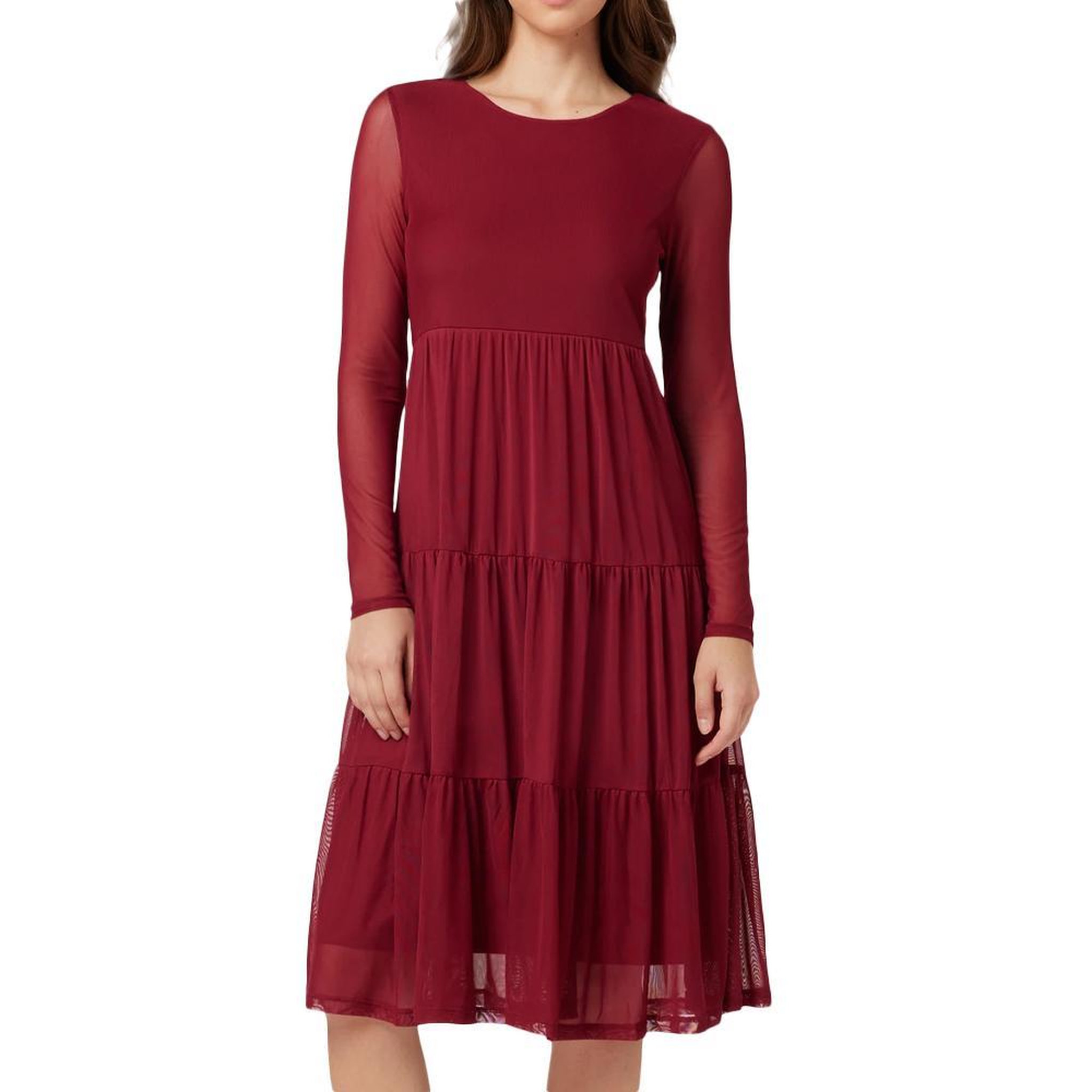 Voir la diapositive 1 : Vila Robe Rouge Femme Vila Volettis Mesi