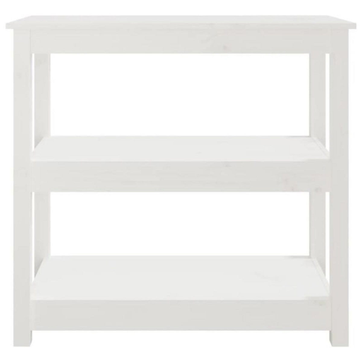 VIDAXL Table console Blanc 80x40x74 cm Bois massif de pin