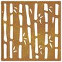 Voir la diapositive 5 : VIDAXL Decoration murale jardin 55x55 cm acier corten design bambou