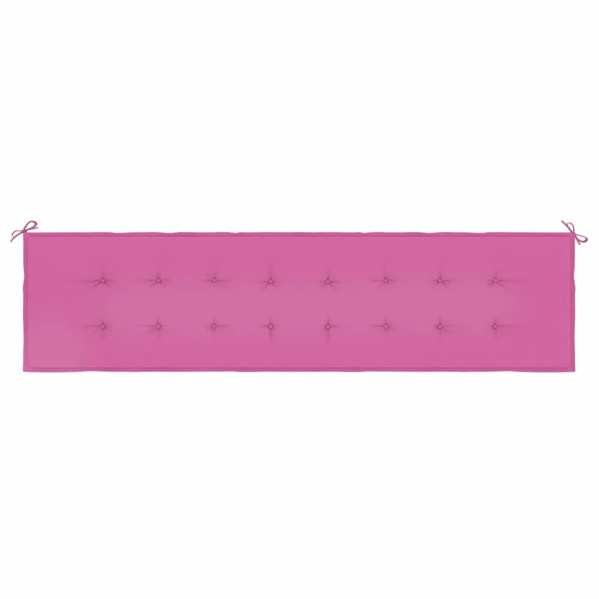 Voir la diapositive 4 : VIDAXL Coussin de banc de jardin rose 200x50x3 cm tissu