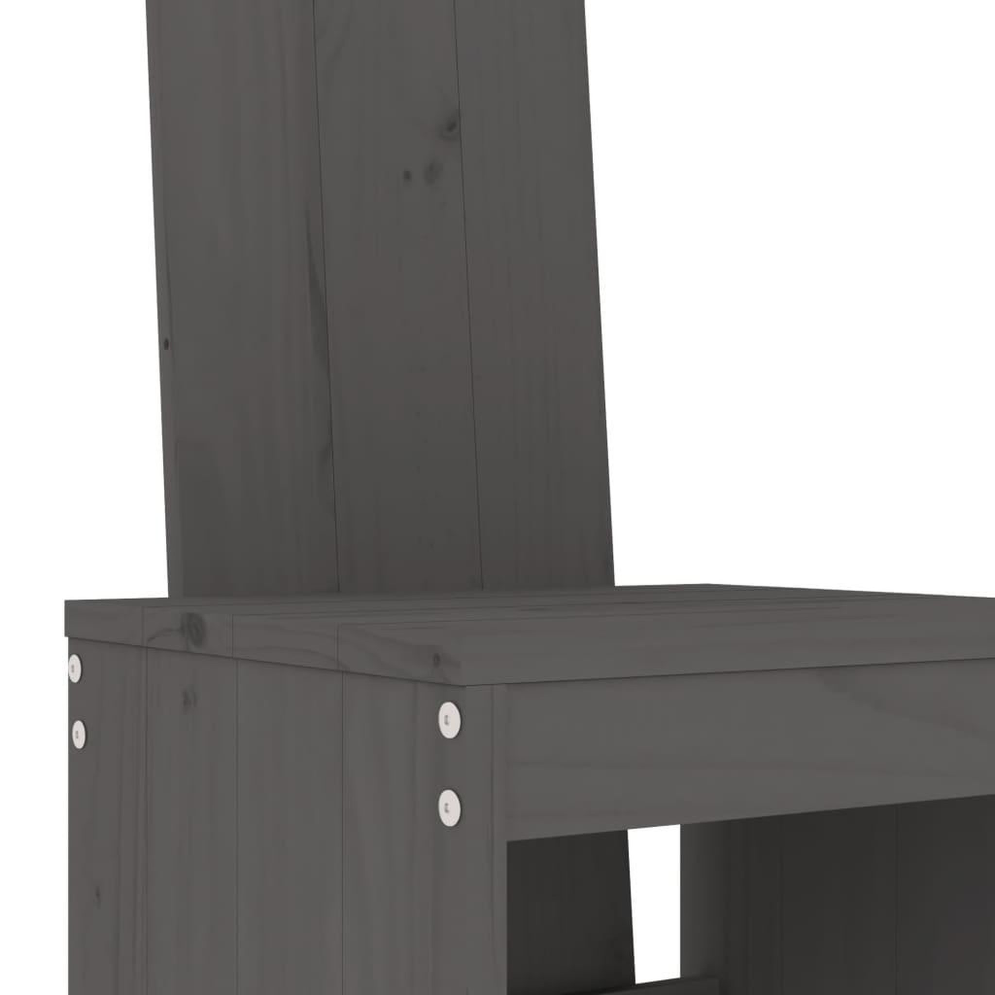Voir la diapositive 5 : VIDAXL Ensemble de bar de jardin 5 pcs gris bois de pin massif