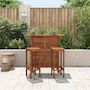 Voir la diapositive 3 : VIDAXL Table de bar 110 x 50 x 105 cm Bois d'acacia massif