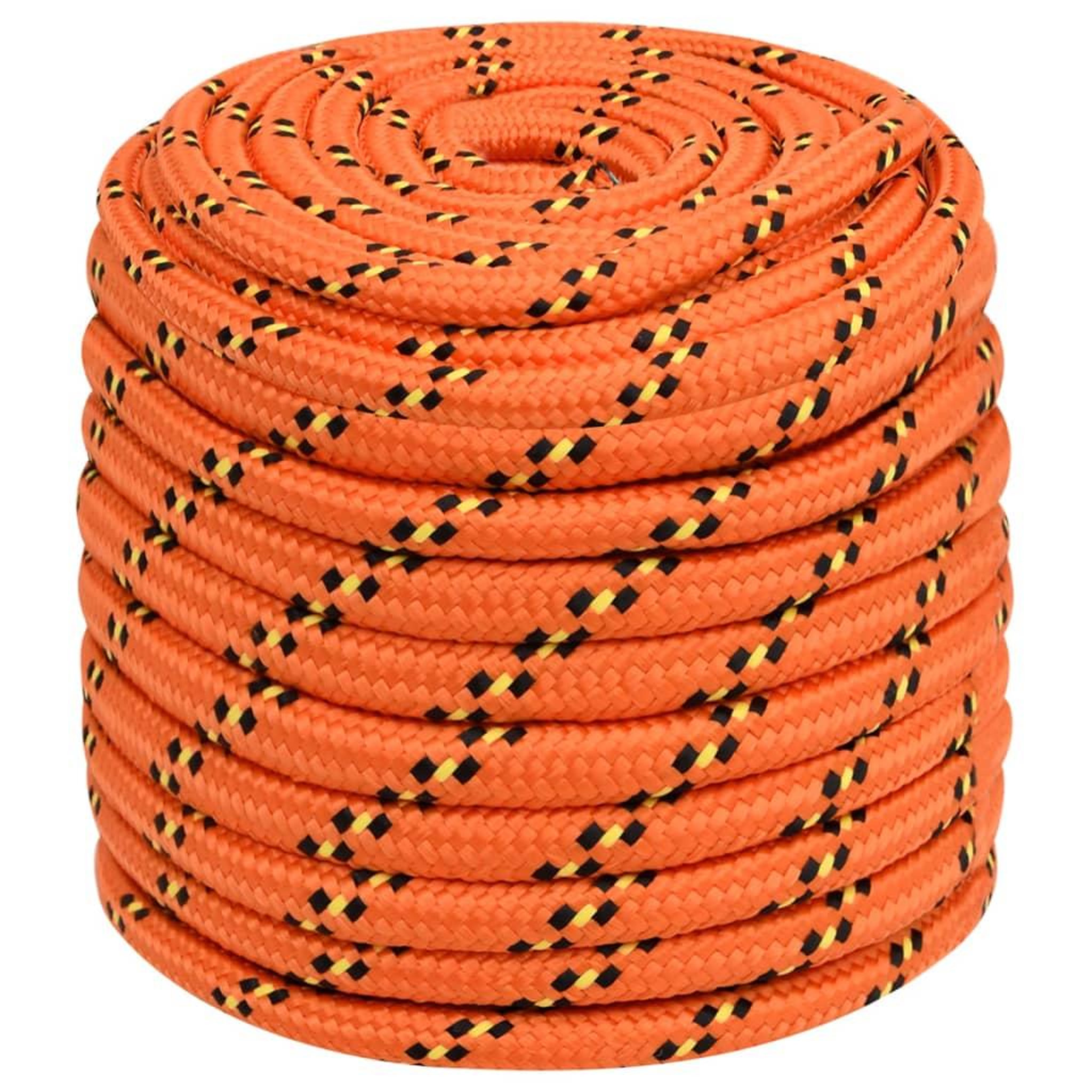 Voir la diapositive 2 : VIDAXL Corde de bateau Orange 16 mm 250 m Polypropylene