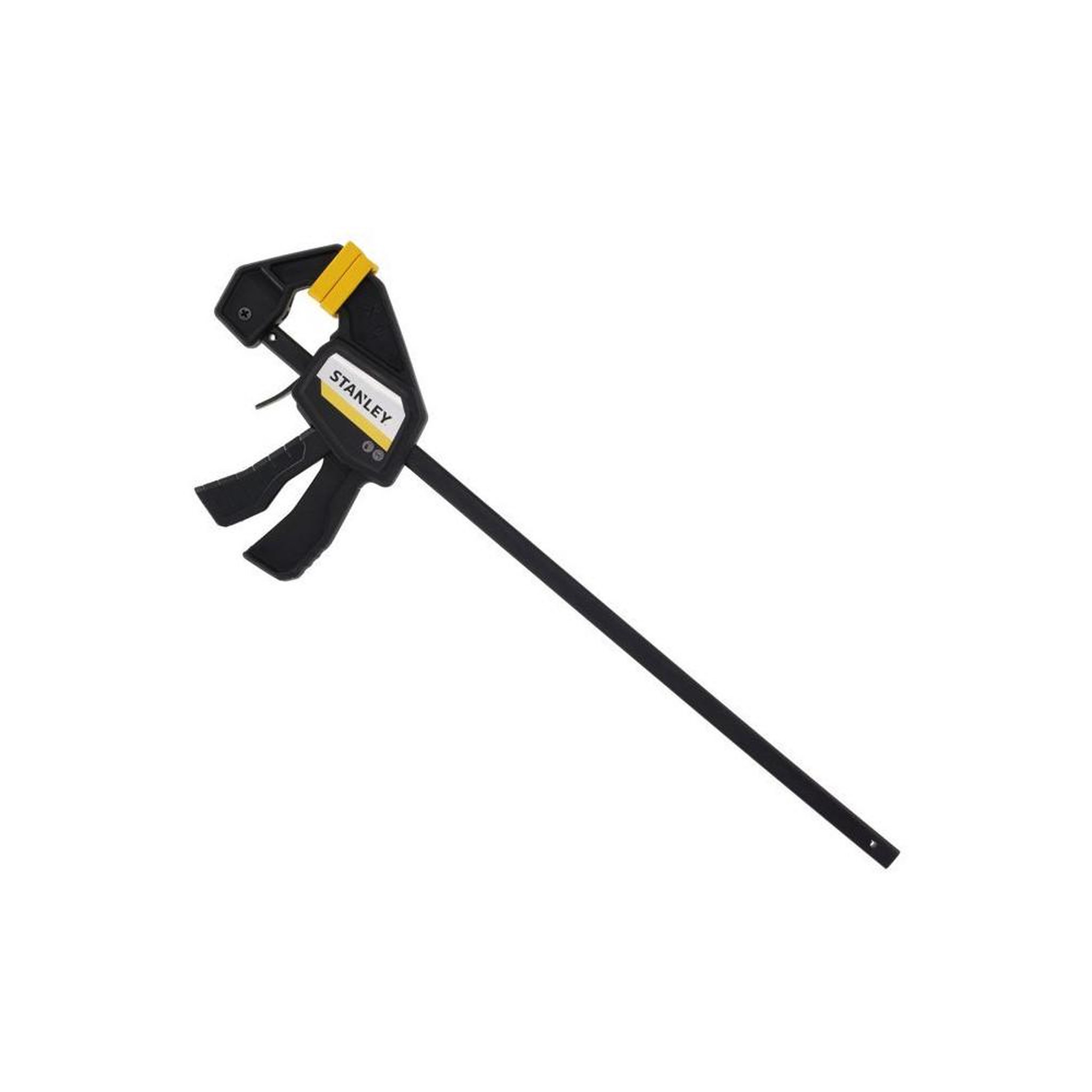 Stanley Lot de 2 serre-joints à barre 300 mm style gâchette, poignées texturées et coussinets de contact jaunes