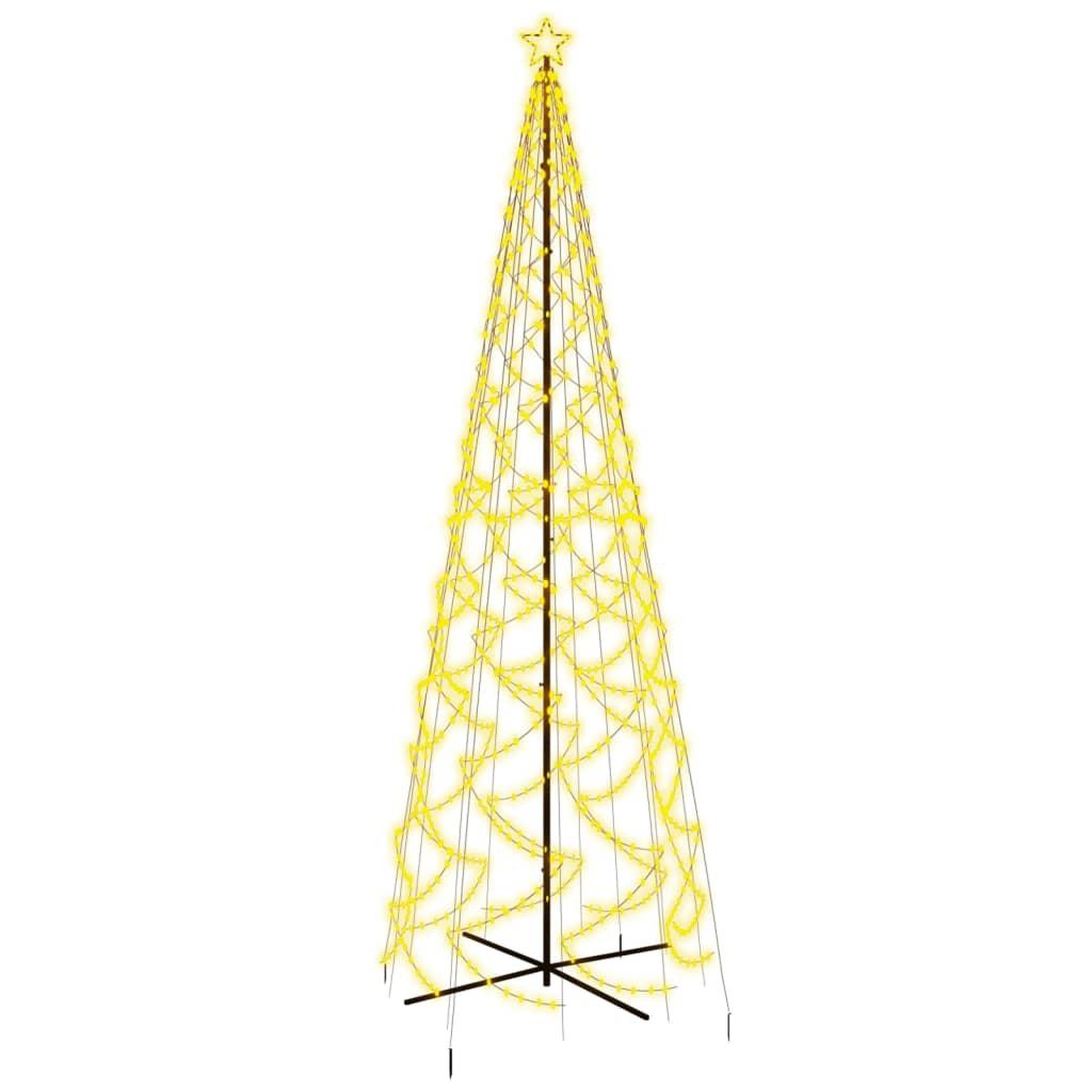 Voir la diapositive 2 : VIDAXL Arbre de Noël cone 1400 LED Blanc chaud 160x500 cm