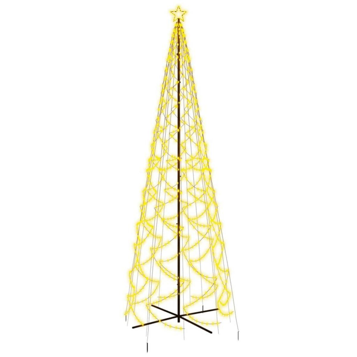 VIDAXL Arbre de Noël cone 1400 LED Blanc chaud 160x500 cm