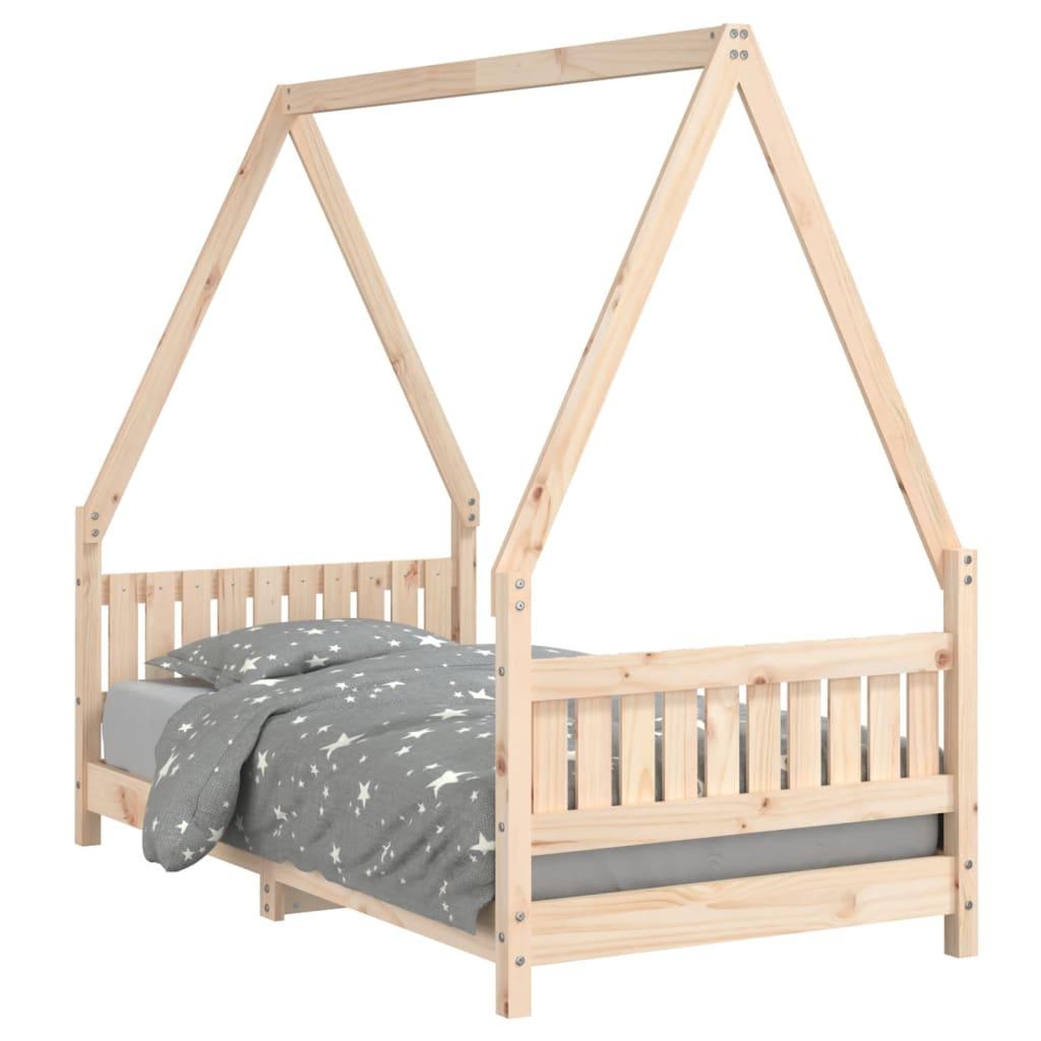 Voir la diapositive 2 : VIDAXL Cadre de lit pour enfant 80x160 cm bois de pin massif