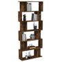 Voir la diapositive 4 : VIDAXL Bibliotheque/Cloison Chene fume 80x24x192 cm Bois d'ingenierie