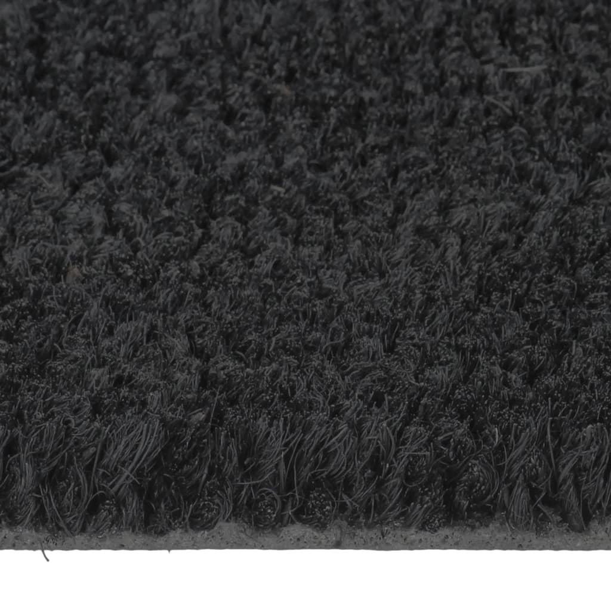 Voir la diapositive 4 : VIDAXL Tapis de porte noir demi-rond 50x80 cm fibre de coco touffete