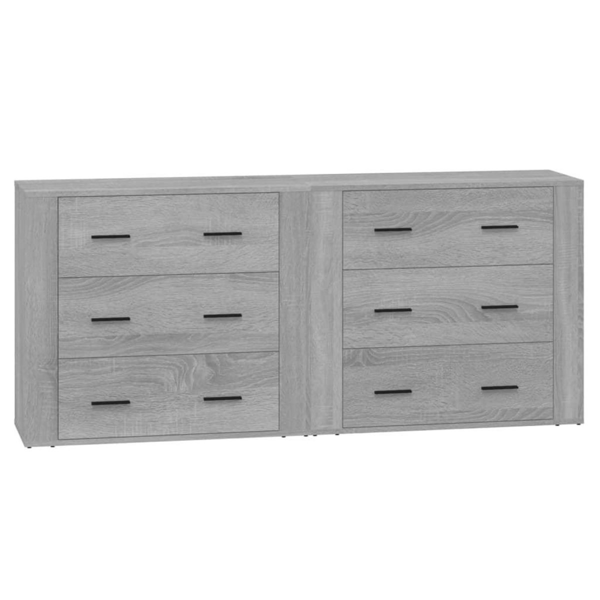 VIDAXL Buffets 2 pcs sonoma gris bois d'ingenierie