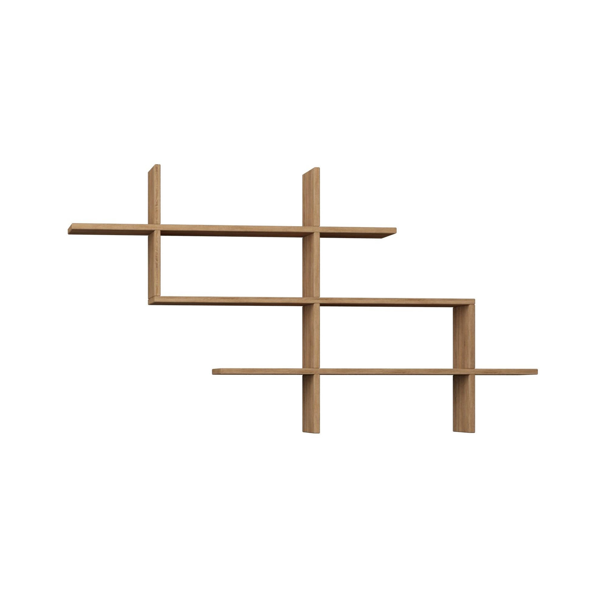 Voir la diapositive 3 : Habitat et Jardin Bibliothèque en bois  halic  - 150 x 22 x 82 cm - chêne